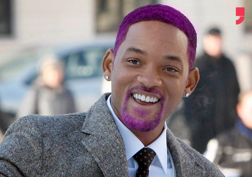 O Will Smith já é um baita paizão, por que não pintaria os cabelos também? Imagina a família toda colorida!