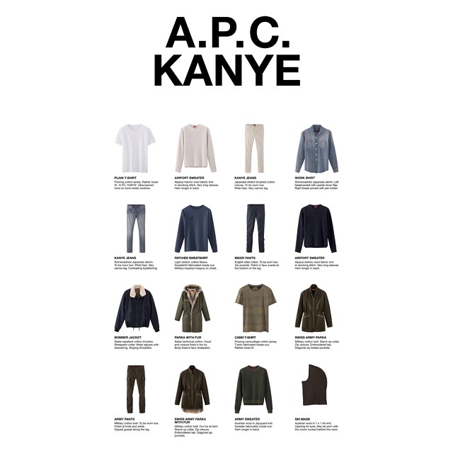 Kanye West para a francesa A.P.C.
