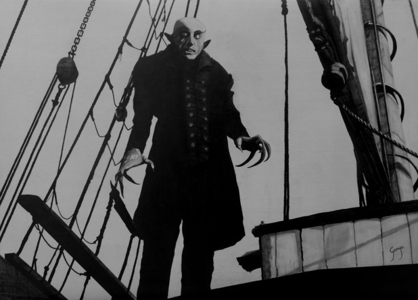 Um dos maiores clássicos do cinema mudo, com várias imagens icônicas, e uma referência quando se fala em expressionismo. Max Schreck viveu o feioso vampiro que aterroriza a tripulação de um navio antes de atacar outras vítimas. A direção foi de F.W. Murnau