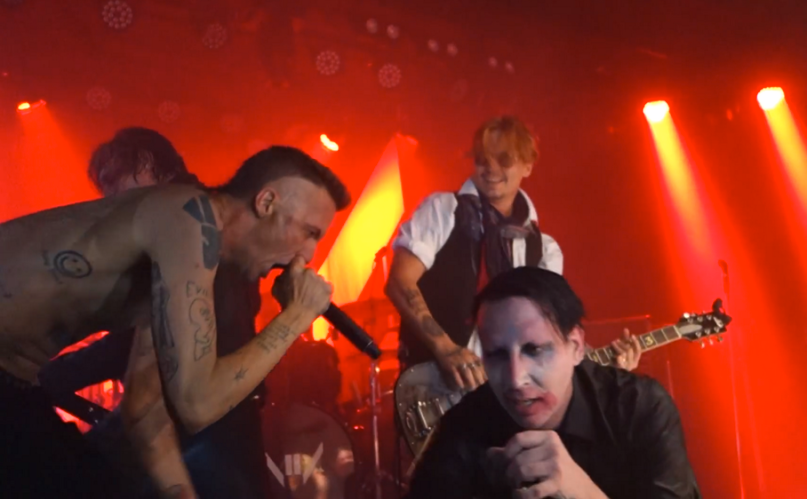 No palco com Ninja (Die Antwoord) e Marilyn Manson