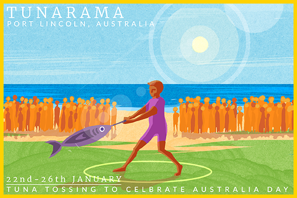 22 a 26 de janeiro - Arremesso de atum para celebrar o dia da Austrália