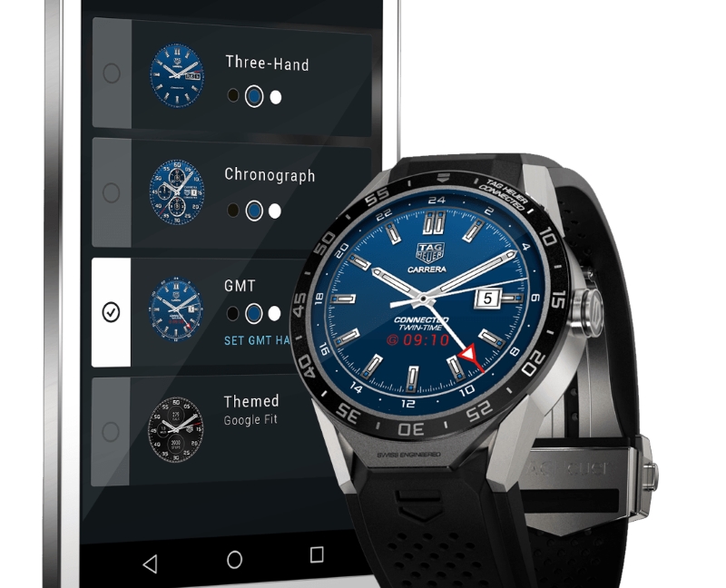 Um smartwatch mais barato que o Apple Watch? Este Tag Heuer foi produzido em parceria com a Intel para ter um aplicativo para Android que pode controlar diversas funções no relógio. Preço: R$ 5,8 mil.