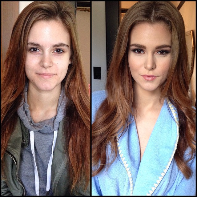 Maquiadora mostra no Instagram o antes e depois da maquiagem das atrizes de filmes adultos