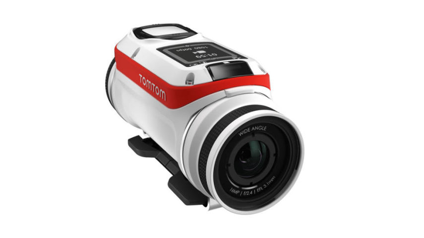 Também mirando na GoPro, a câmera da TomTom filma em 4K, mas apenas a 15fps. Tem GPS e bateria removível.