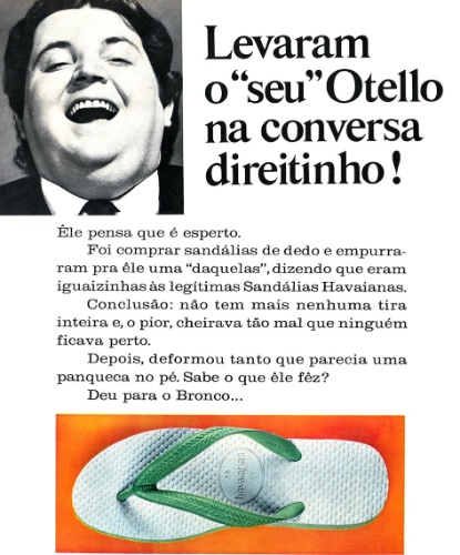 E os comerciais da marca? O primeiro foi em 1968 e era protagonizado pela Família Trapo: Jô Soares,  Ronald Golias e Otelo Zeloni. Que trio, hein!