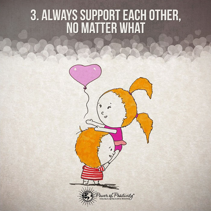 Sempre apoiem um ao outro, não importa o que aconteça