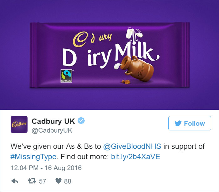 Cadbury é uma empresa britânica de chocolates e doces