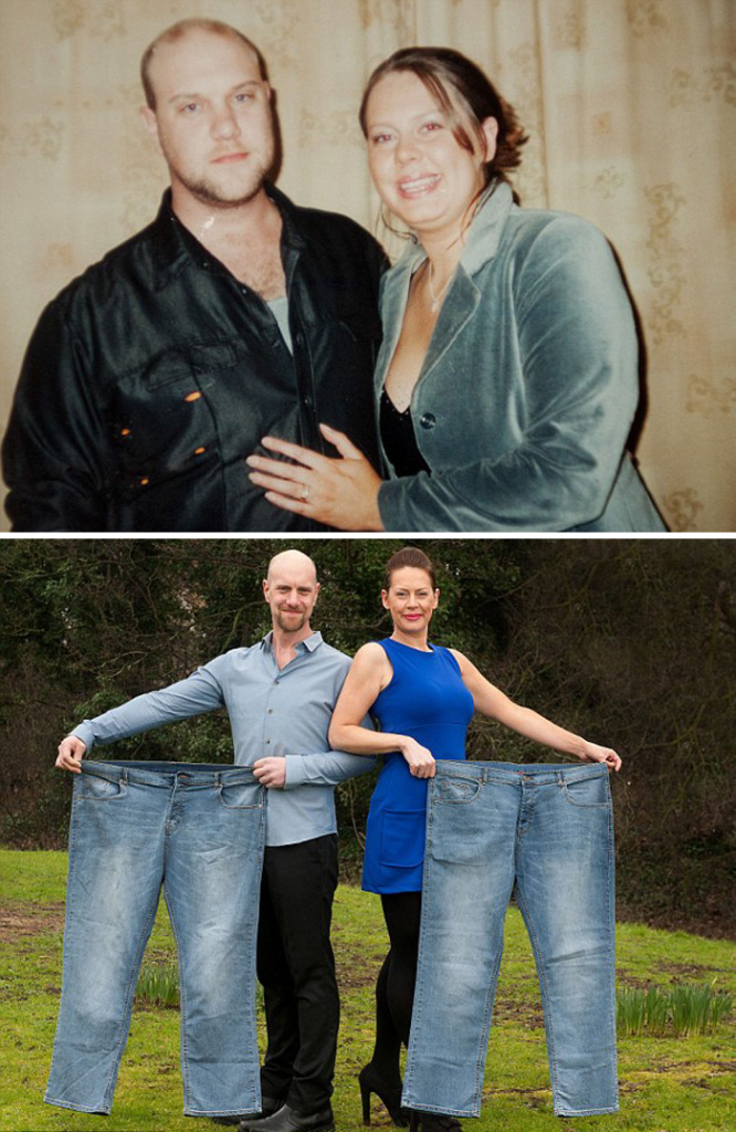 Antes e depois de casais que emagreceram juntos