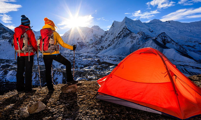 Acampar no Himalaia