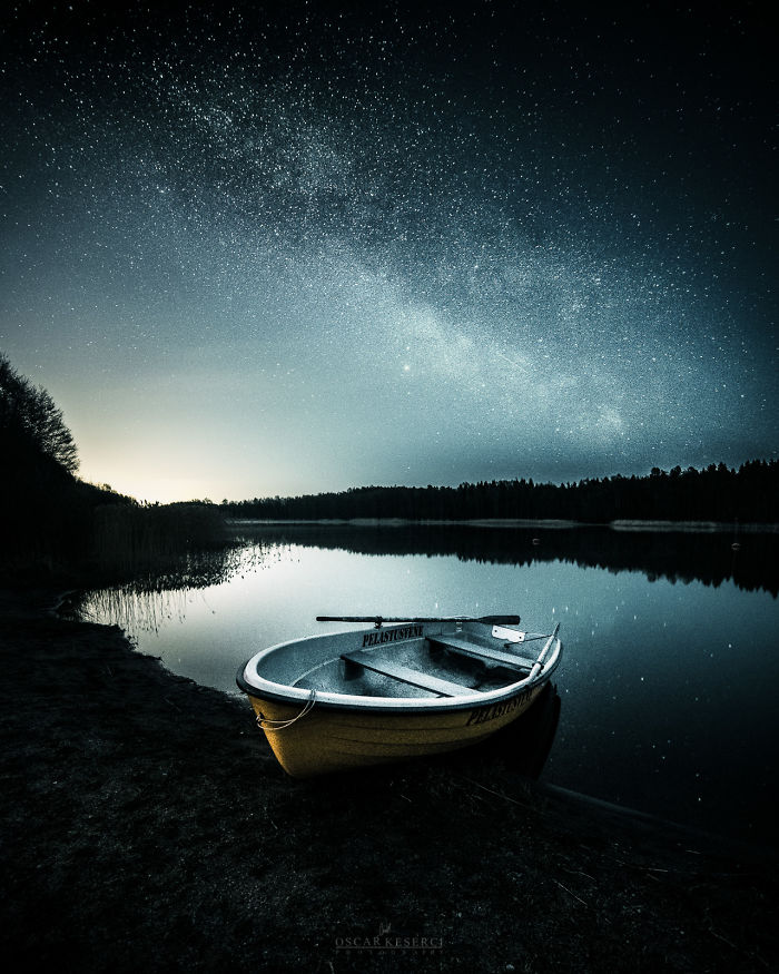 Oscar Keserci passou dois anos fotografando o céu da Finlândia para seu projeto 