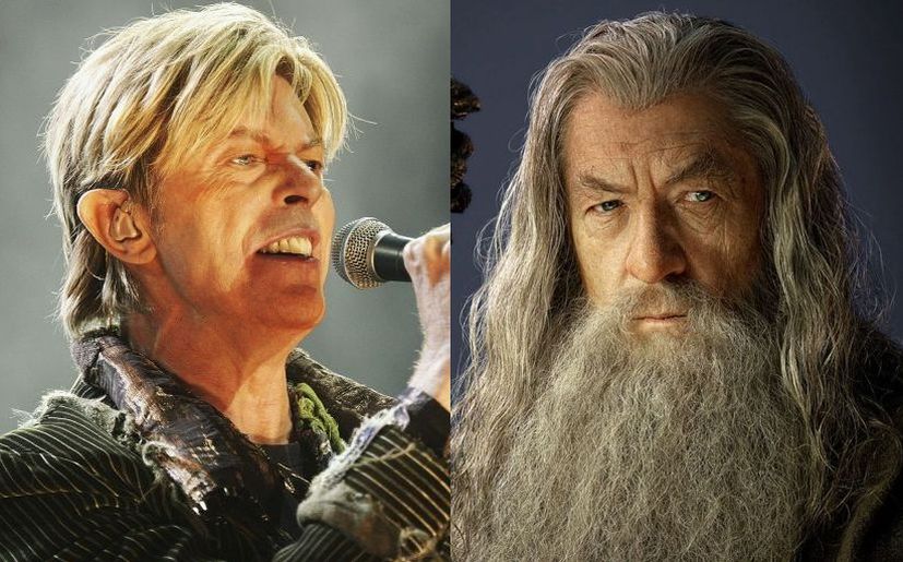 Segundo Amy Hubbard, diretora de elenco do filme 'O Senhor dos Anéis', Bowie foi a primeira opção de ator para interpretar o mago Gandalf, mas recusou o convite por falta de tempo na época das filmagens. 
