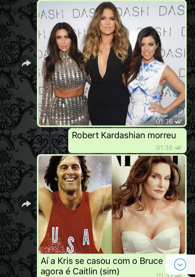 Alguém decidiu explicar como funciona a família Kardashian-Jenner por mensagens de Whatsapp