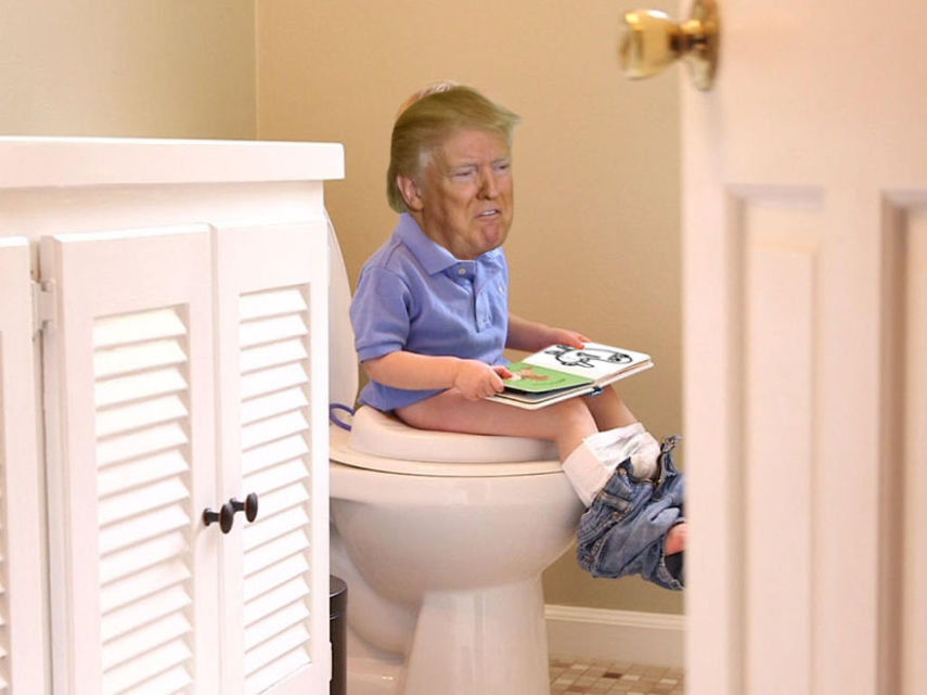 Montagens com miniaturas de Donald Trump viram febre