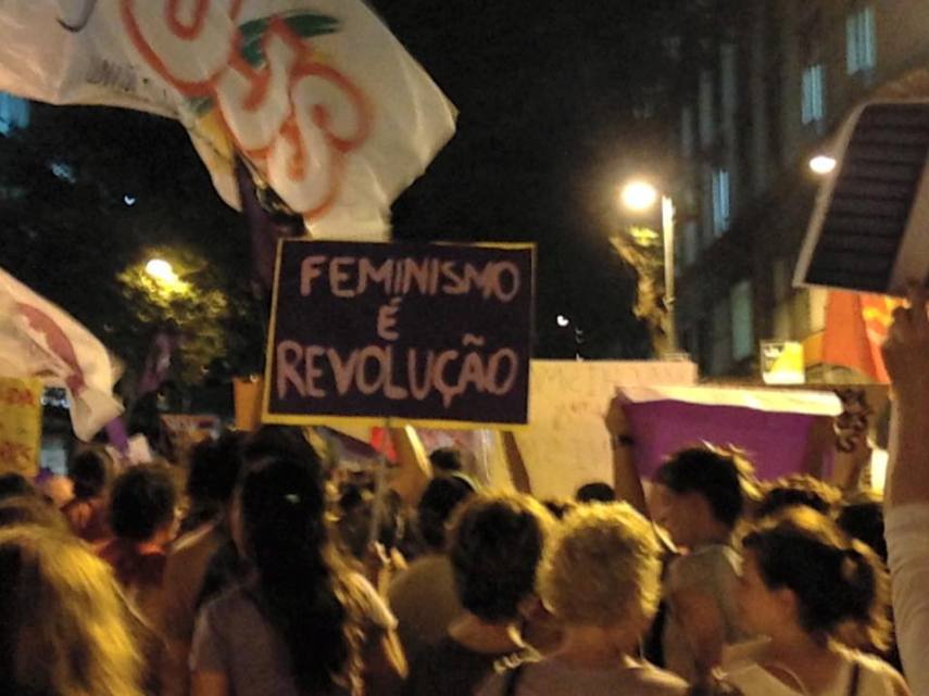 Ato em apoio à Greve das Mulheres no Rio de Janeiro