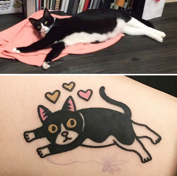 Tatuagens feitas por artista plástico coreano conhecido como Jiran são imagens encantadoras de pets