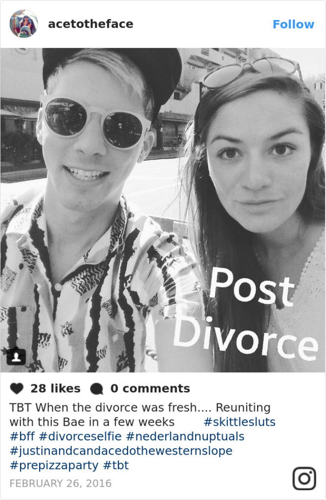 Ex-casais estão postando selfies de divórcio