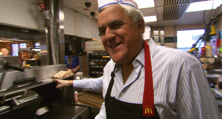 O primeiro emprego do apresentador do 'The Tonight Show with Jay Leno' foi em um McDonald's.