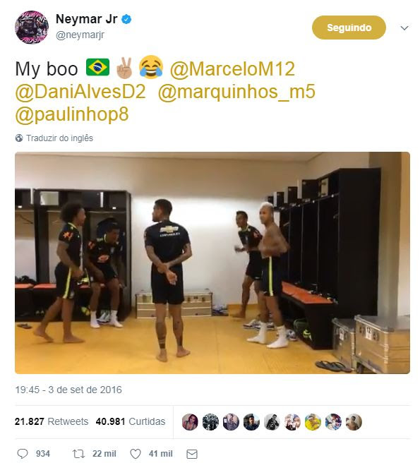 Relembre tweets de Neymar