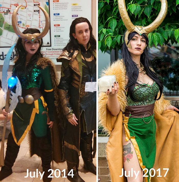 Cosplayers mostram evolução em antes e depois