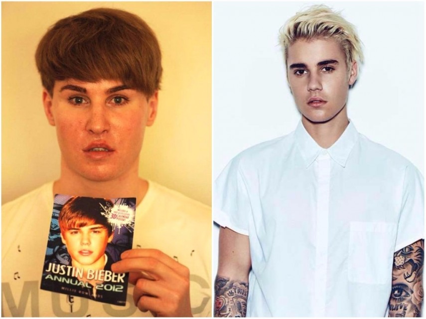 Toby Sheldon gastou mais de 100 mil dólares para ficar igual ao cantor canadense Justin Bieber.