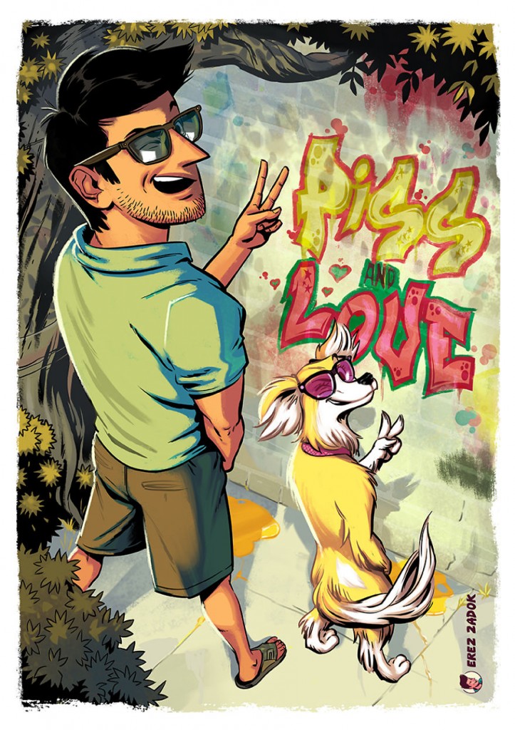 Erez Zadok é um ilustrador que ama criar desenhos sobre as alegrias e percalços do dia a dia. Para isso, ele conta com uma personagem super especial: a sua cachorra Joya.