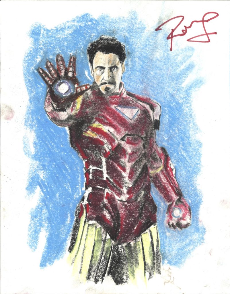 Desenho assinado por Robert Downey Jr.