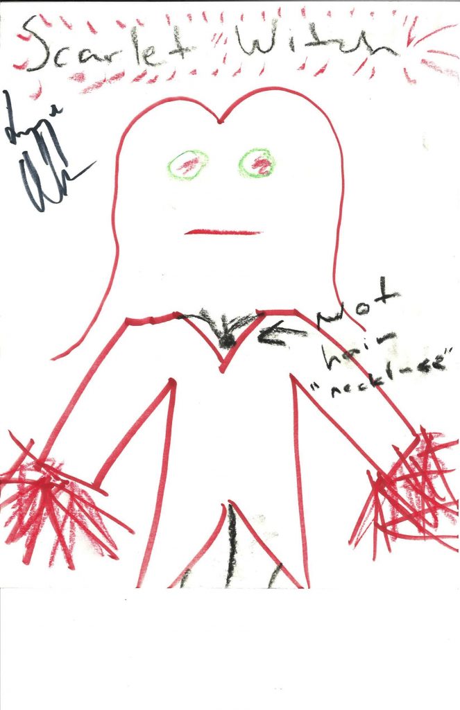 Desenho de Elizabeth Olsen