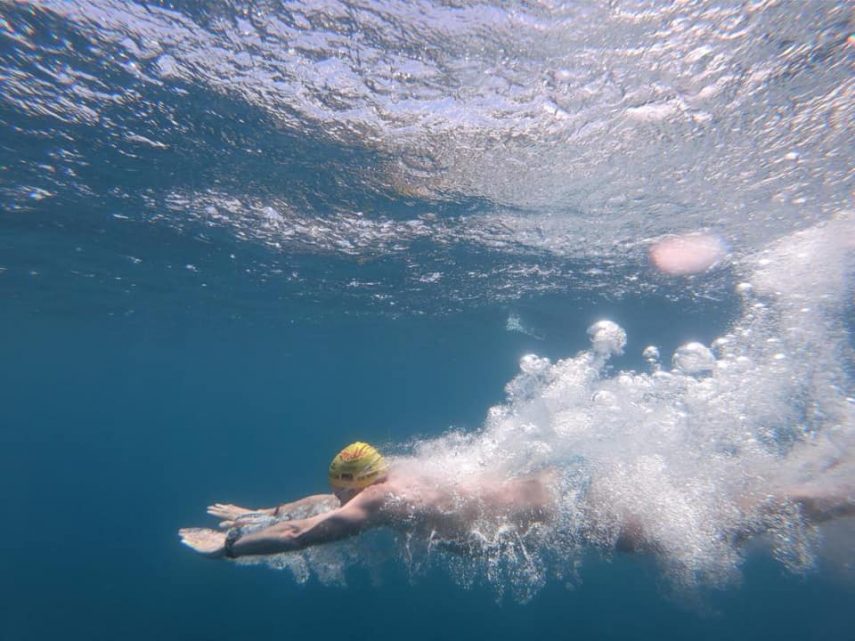 'Nadador solitário' bate recorde no Lago Malawi
