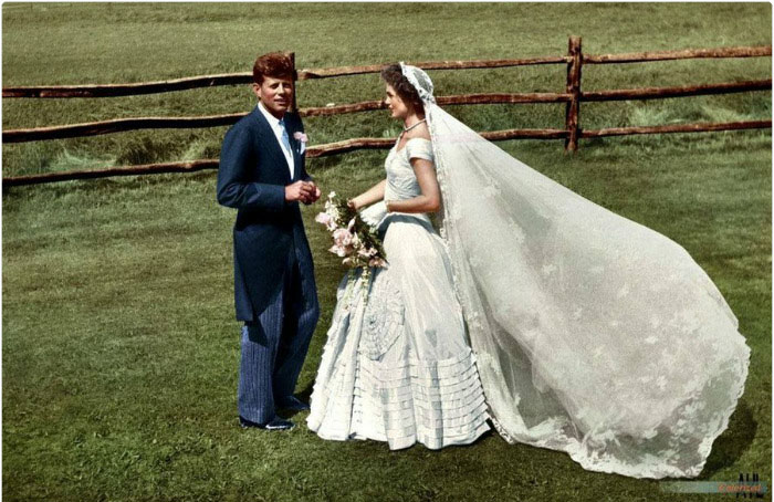 JFK e Jackie se casando em 1953