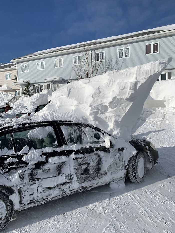 Imagens de cidade coberta de neve no Canadá impressionam