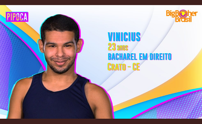 Vinicius é do Grupo Pipoca do BBB22